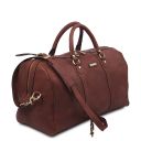 Colombo Borsone da Viaggio in Pelle e Beauty Case in Pelle Marrone TL142235