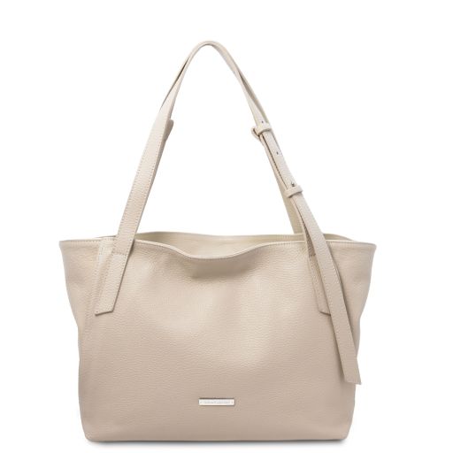 TL Bag Bolso Shopping en Piel Suave Beige TL142230