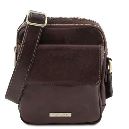 Larry Sac Bandoulière en Cuir Marron foncé TL141915