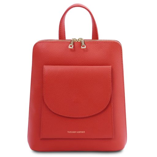 TL Bag Petite sac à dos en Cuir Pour Femme Corail TL142092