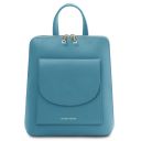 TL Bag Zaino Piccolo da Donna in Pelle Azzurro TL142092