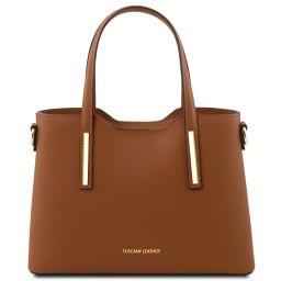 Olimpia Sac Cabas en Cuir - Petit Modèle Cognac TL141521