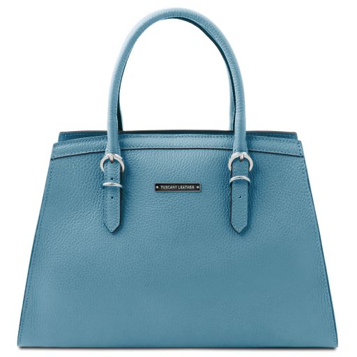 TL Bag Bolso Noche en Piel Azul celeste TL142147