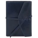 Journal / Carnet en Cuir Bleu foncé TL142027