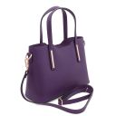 Olimpia Leather Tote - Small Size Purple TL141521