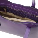 Olimpia Leather Tote - Small Size Purple TL141521