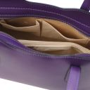 Olimpia Leather Tote - Small Size Purple TL141521