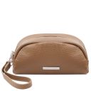 TL Bag Soft Leather Toiletry Case Taupe TL142314