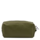 TL Bag Soft Leather Toiletry Case Forest Green TL142315