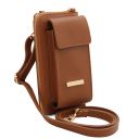 TL Bag Lederbrieftasche/Handyhalter mit Tragegurt Cognac TL142323